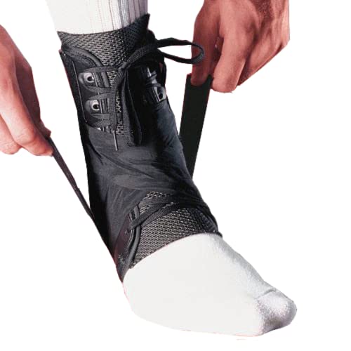 MEDIZED® Ankle Brace, Stabilizer, Lace Up Adjustable Support, Stirrup Compression – for Running, Basketball, Volleyball, Injury Recovery, Sprain, Ankle Wrap for Men, Women, and Children (Large)