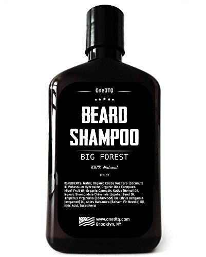 Big Forest Beard Growth Shampoo; All Natural & Organic Facial Hair Wash; Men’s Liquid Soap Lathers Big and White, 9 Ounce Bottle