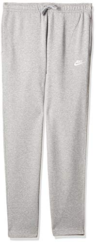 Nike Men’s Sportswear Open Hem Club Pants, Dark Grey Heather/White, Large