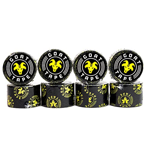 Goat Tape Scary Sticky Premium Athletic/Weightlifting Tape, Black & Yellow, One Roll