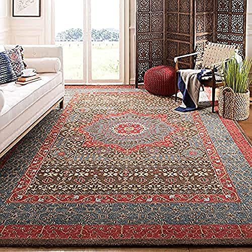 SAFAVIEH Mahal Collection 6’7″ x 9’2″ Navy / Red MAH620C Traditional Oriental Non-Shedding Living Room Bedroom Dining Home Office Area Rug