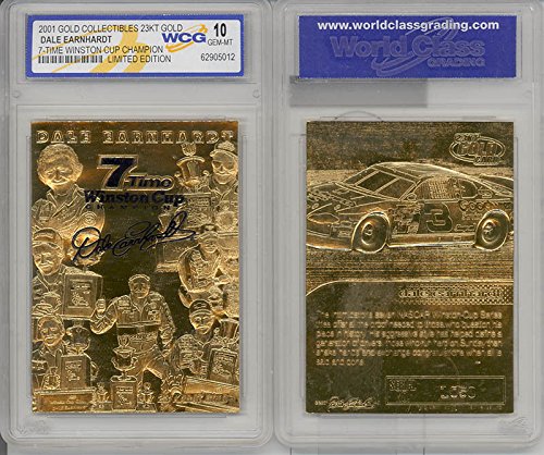 DALE EARNHARDT 2001 23KT Gold Card Sculpted *7-TIME CHAMPION* Graded GEM MINT 109