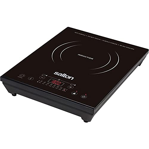 Salton ID1350, Induction Portable Electric Cooktop, 2.5″x11.3″x14.8″, Black
