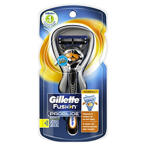 Gillette Fusion ProGlide Men’s Razor with Flexball Handle Technology + 2 Razor Blade Refills