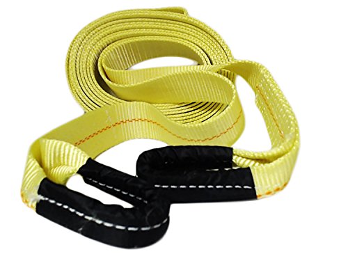 ABN Tow Strap with Reinforced Loops 2in x 30ft Vehicle Recovery Rope 16,000 lbs Pound Capacity Recovery Strap