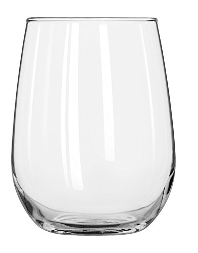 Libbey Glassware 221 Stemless White Wine Glass, 17 oz. (Pack of 12)