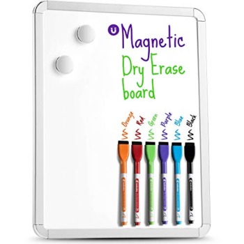 Magnetic Small White Board Dry Erase 11’’x14’’ – Mini Dry Erase Board with 6 Markers, Personal Whiteboards for Refrigerator Wall, Fridge White Boards, Handheld Whiteboard for Little Kids & Students | The Storepaperoomates Retail Market - Fast Affordable Shopping