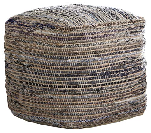 Signature Design by Ashley Absalom Hemp Pouf, 16 x 16 Inches, Multicolored | The Storepaperoomates Retail Market - Fast Affordable Shopping