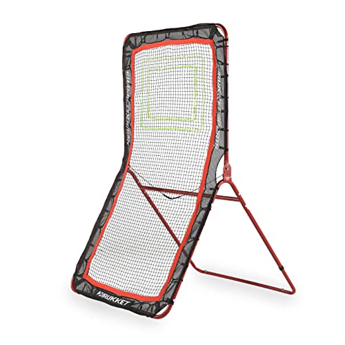Rukket 4x7ft Lacrosse Rebounder Pitchback Training Screen, Practice Catching, Throwing, and Shooting