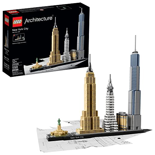 LEGO Architecture New York City Skyline 21028, Collectible Model Kit for Adults to Build, Creative Activity, Home Decor Gift Idea, Perfect Father’s Day Build for Dads Who Love to Create