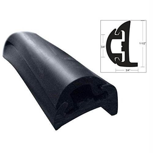 TACO Semi-Rigid Rub Rail Kit – Black w/Black Insert – 50′