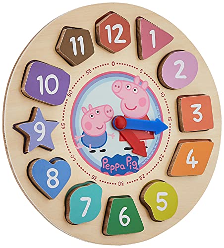Peppa Pig Shape Sorter Clock Puzzle for 36 months to 48 months (12Piece)