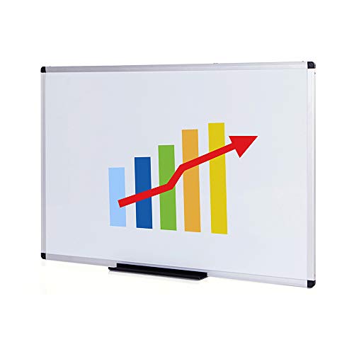 VIZ-PRO Dry Erase Board/Whiteboard,48 x 36 Inches, Wall Mounted Board for School Office and Home