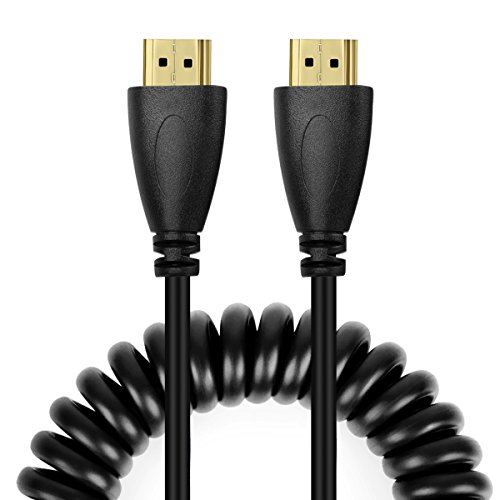 UCEC 4k Full HDMI to Full HDMI Coiled Cable for Atomos for Ninja Star Recorder(11.8-17.7″)