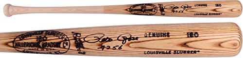 Pete Rose Cincinnati Reds Autographed Louisville Slugger Blonde Bat with “4256” Inscription – Autographed MLB Bats