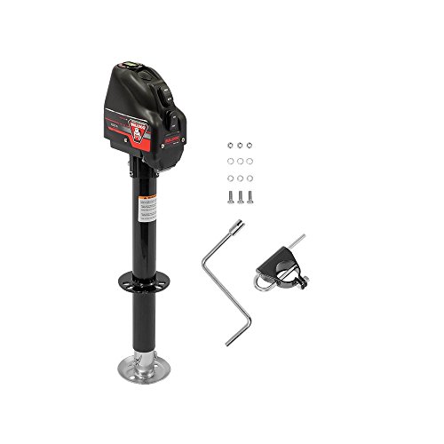 Bulldog 500199 Powered Drive A-Frame Tongue Jack with Spring Loaded Pull Pin – 4000 lb. Capacity (Black Cover)