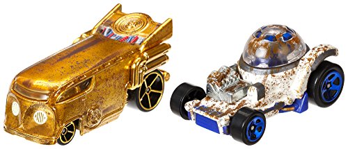 Hot Wheels Star Wars Rogue One Battle Damaged C-3P0 and R2-D2 Character Car (2-Pack)