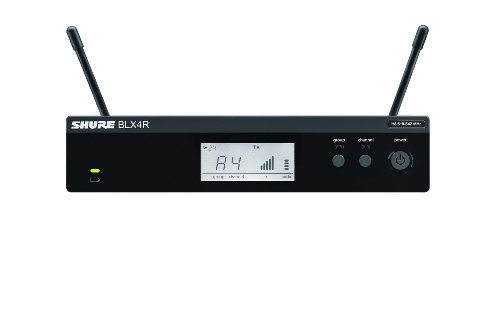 Shure BLX4R Single Channel Rack Mount Wireless Receiver with Frequency QuickScan, Audio Status LED, XLR and 1/4″ Outputs, for use with BLX Wireless Systems (Transmitter Sold Separately) – H9 Band