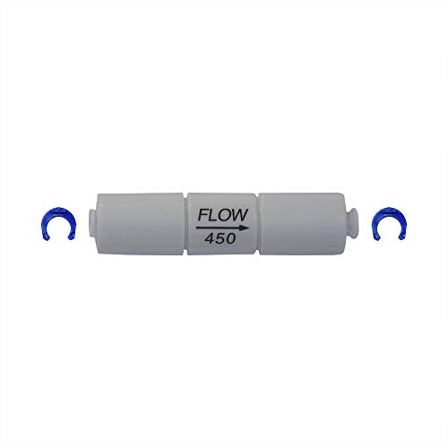 450 Ml Restrictor for Reverse Osmosis Systems with Quick Connect, for 1/4″ tubing
