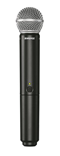 Shure BLX2/SM58 Handheld Wireless Transmitter with SM58 Vocal Microphone Capsule, for use with BLX Wireless Systems (Receiver Sold Separately) – H10 Band