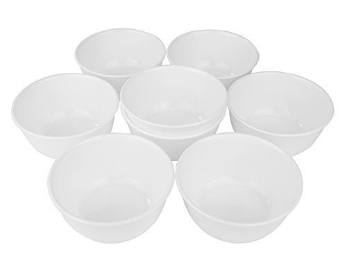 Corelle Livingware Winter Frost White 28 Ounce Glass Soup / Cereal Bowl (Set of 8)