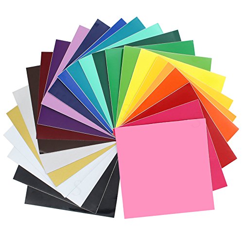 ORACAL 651 Glossy Vinyl – 24 Pack of Top Colors – 12″ x 12″ Sheets