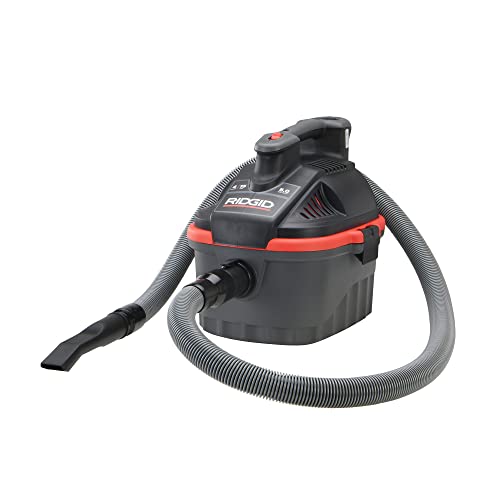 RIDGID 50313 Model 4000RV 4-Gallon Portable Wet and Dry Compact Vacuum Cleaner with 5.0 Peak-HP Motor