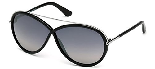 Tom Ford Women’s FT0454 Sunglasses, Shiny Black