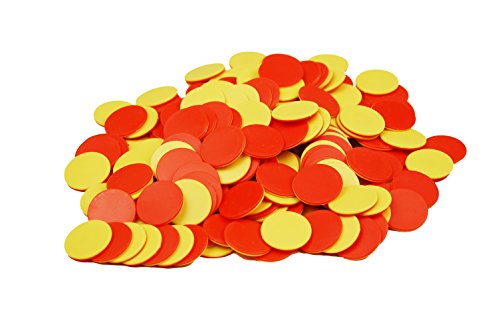Learning Advantage 7209 Two Color Counters, Plastic, Grade: Kindergarten to 8 (Pack of 200)