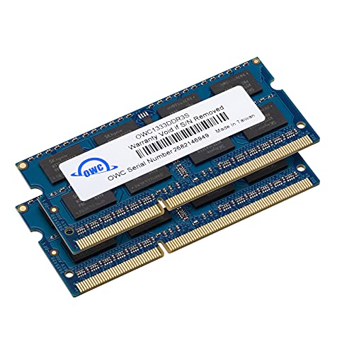 OWC 4.0GB (2X 2GB) 1333MHz 204-Pin DDR3 SO-DIMM PC3-10600 CL9 Memory Upgrade Kit, (OWC1333DDR3S04S)