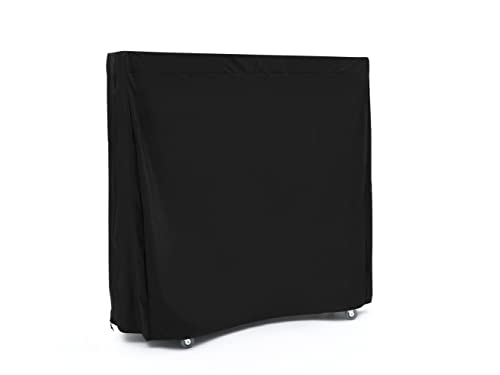 Covermates Upright Ping Pong Table Cover – Light Weight Material, Weather Resistant, Securing Buckle Straps, Outdoor Living Cover-Black