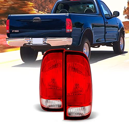 AKKON – For 97-03 Ford F150 / 04 F150 Heritage / 99-07 Super Duty Red Clear Lens OE Factory Style Tail Brake Lights