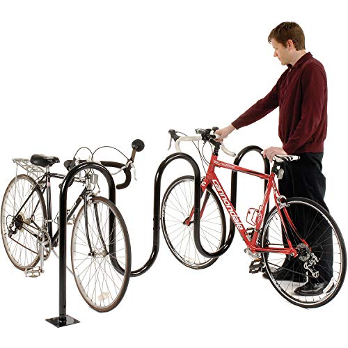 Global Industrial 68″L Wave Bike Rack, Black, Flange Mount, 7-Bike Capacity | The Storepaperoomates Retail Market - Fast Affordable Shopping
