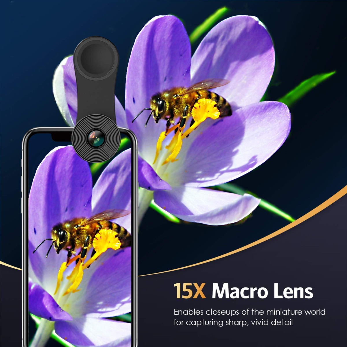 Criacr Phone Camera Lens, 0.4X Wide Angle Lens, 180 Fisheye and 10X Macro Lens (Screwed Together), Clip on Cell Phone Lens Compatible with iPhone, Smartphones, Gifts Ideal | The Storepaperoomates Retail Market - Fast Affordable Shopping