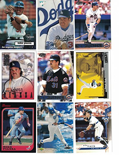 Mike Piazza / 25 Different Baseball Cards featuring Mike Piazza!! New Member of the Baseball Hall of Fame!