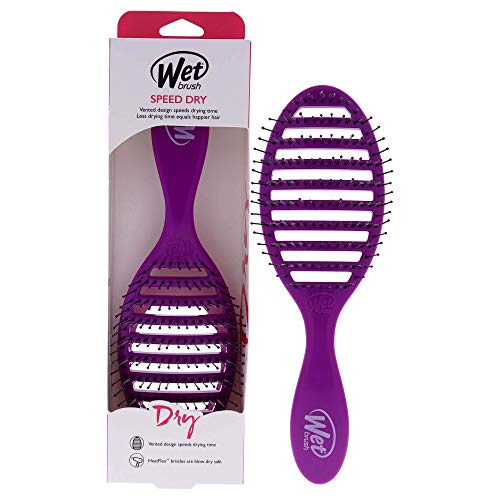 Wet Brush Speed Dry Hair Brush – Purple – Exclusive Intelliflex Bristles – Vented Design Speeds Dry Time While Contouring To The Scalp For Comfort – For Women, Men, Wet And Dry Hair
