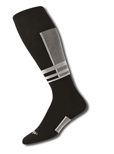 thorlos S1TOU Ultra Thin Ski Liner Over The Calf Socks, Powder White, Large