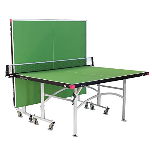 Butterfly Easifold 19 Ping Pong Table – Ping Pong Table Regulation Size with Easy Net Set – 10 Minute Quick Assembly – Folding with Wheels for Easy Storage