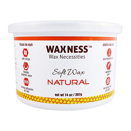 Waxness Wax Necessities Natural Soft Wax no Sticky Formula 14 Ounces