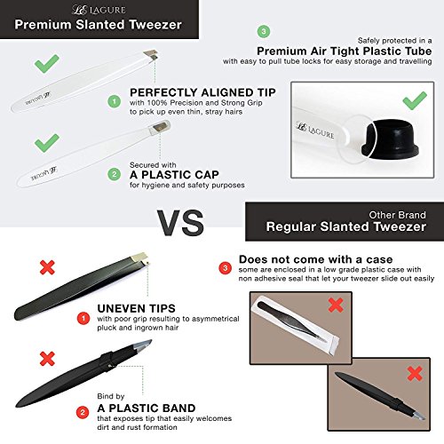 Slant Tweezers – Best for Shaping Eyebrows, Applying False Lashes, Hair Removal – Highly Durable, Ultra Strong Grip, Ultimate Precision | The Storepaperoomates Retail Market - Fast Affordable Shopping