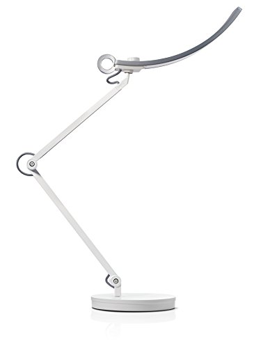 BenQ eReading LED Desk / Task / Swing Arm Lamp: Eye-Care, Auto-Dimming, CRI 95, 13 Color Temperatures, 35” Wide Illumination for Home Office, Bedroom, Living Room (Silver)