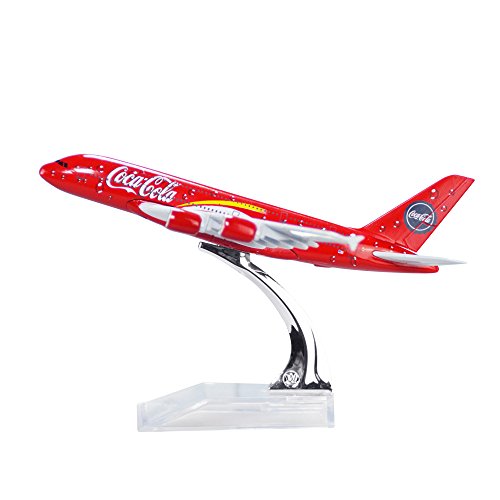 24-Hours Coca Aerospace A380 Alloy Flying Model Aircraft Birthday Gift Plane Models chiristmas Gift 1:400