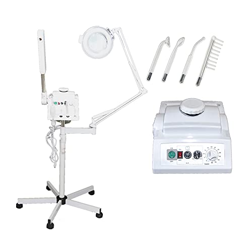 3 in 1 Aromatherapy Facial Steamer, High Frequency, & 5X Magnifying Lamp