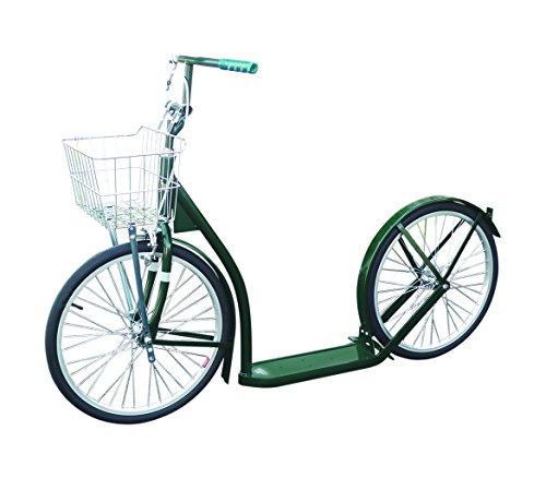 Amish-Made Deluxe Kick Scooter Bike – 20″ Wheel (Youth/Adult Size) (Dark Green)