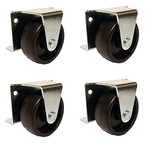 2 Inch Low Profile Trundle Casters Wheels Cabinet Roll Out Bed – Set of 4
