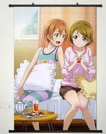 Love Live Wall Scroll Poster Fabric Painting for Anime Koizumi Hanayo & Rin Hoshizora 57 L