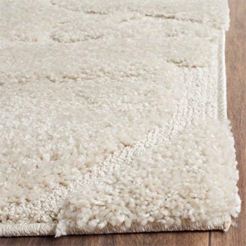 SAFAVIEH Florida Shag Collection 3’3″ x 5’3″ Cream / Cream SG455 Scrolling Vine Graceful Swirl Textured Non-Shedding Living Room Bedroom Dining Room Entryway Plush 1.2-inch Thick Area Rug | The Storepaperoomates Retail Market - Fast Affordable Shopping