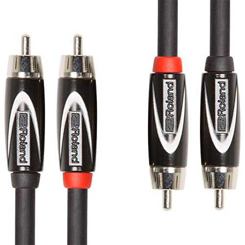 Roland Black Series Interconnect Dual cable—RCA connectors, 10ft / 3m – RCC-10-2R2R