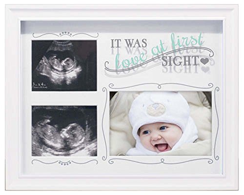 Malden Love At First Sight Decorative Baby Sonogram & Newborn Picture Frame