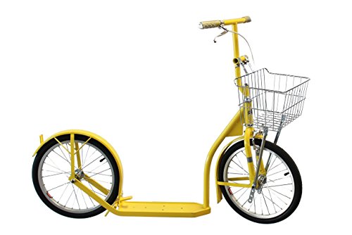 Amish-Made Deluxe Kick Scooter Bike – 16″ Wheel (Yellow)